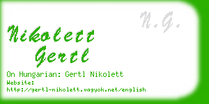 nikolett gertl business card